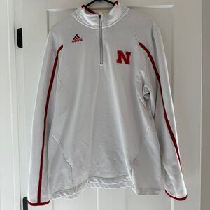 Nebraska Huskers Adidas Climalite 1/4 Zip Pullover